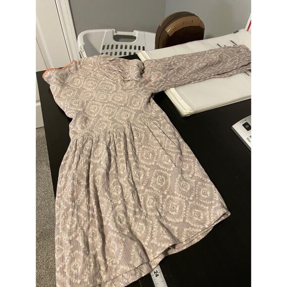 Savanna Jane Shirt Womens Large Gray Boho Peasant Embroidered Floral Rayon - Picture 6 of 7